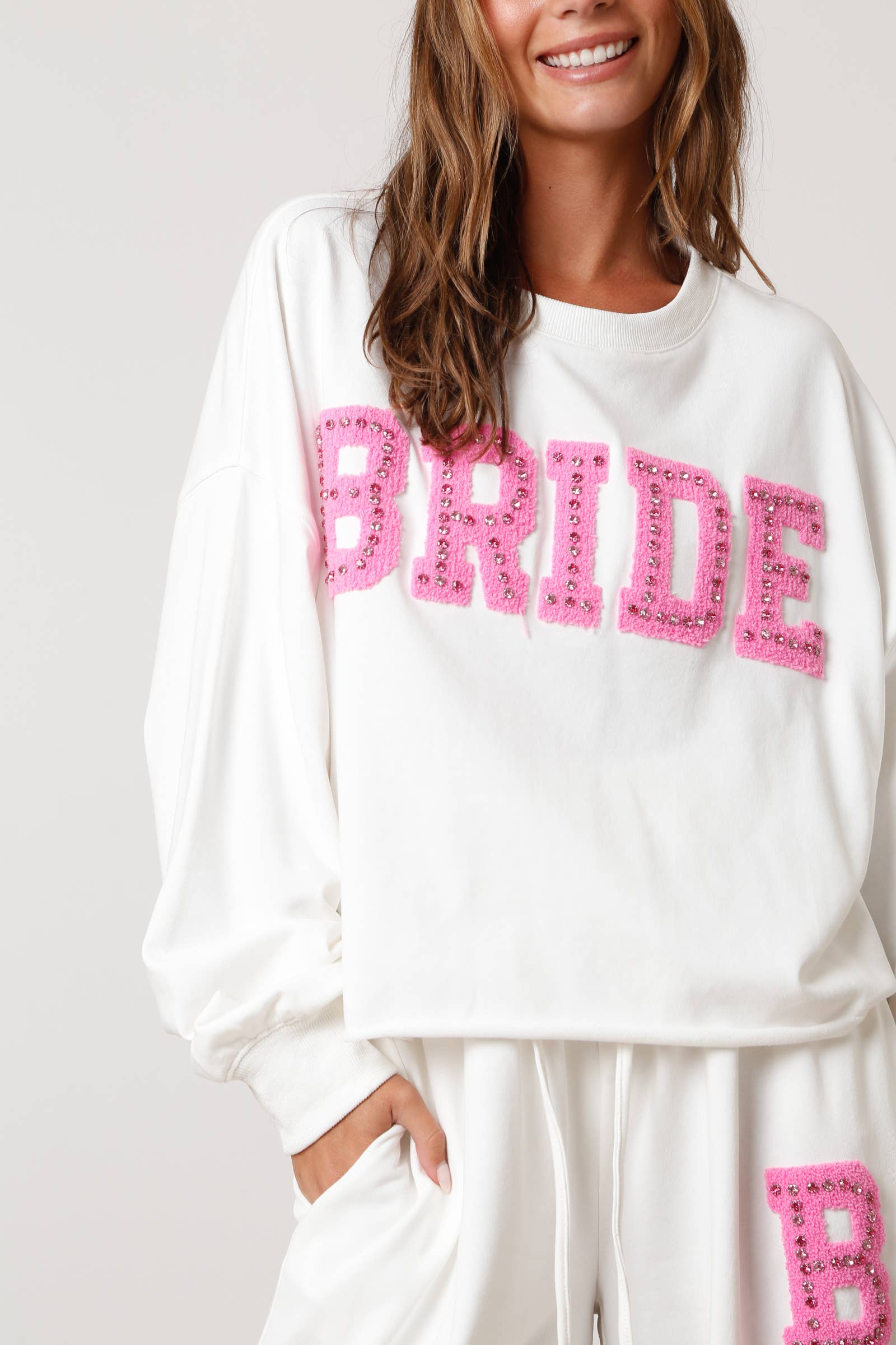 'Bride' Towel Sweatshirt