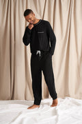 Mister You Bamboo Pajama Set: Black