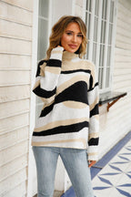 Abstract Knit Sweater Black