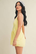 Gingham Athletic Dress: Lemon