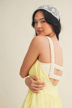 Gingham Athletic Dress: Lemon