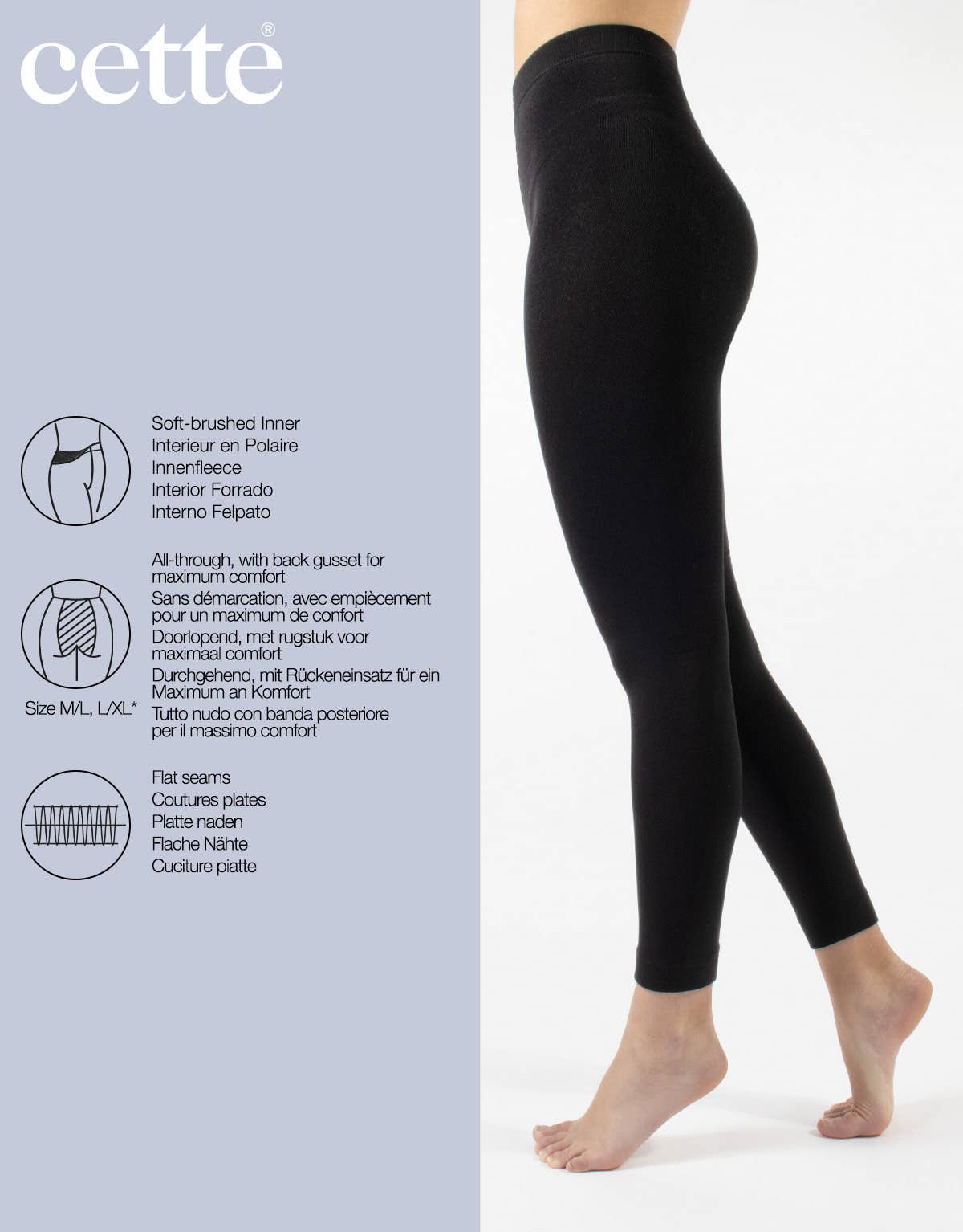 Footless Thermal Tights Black