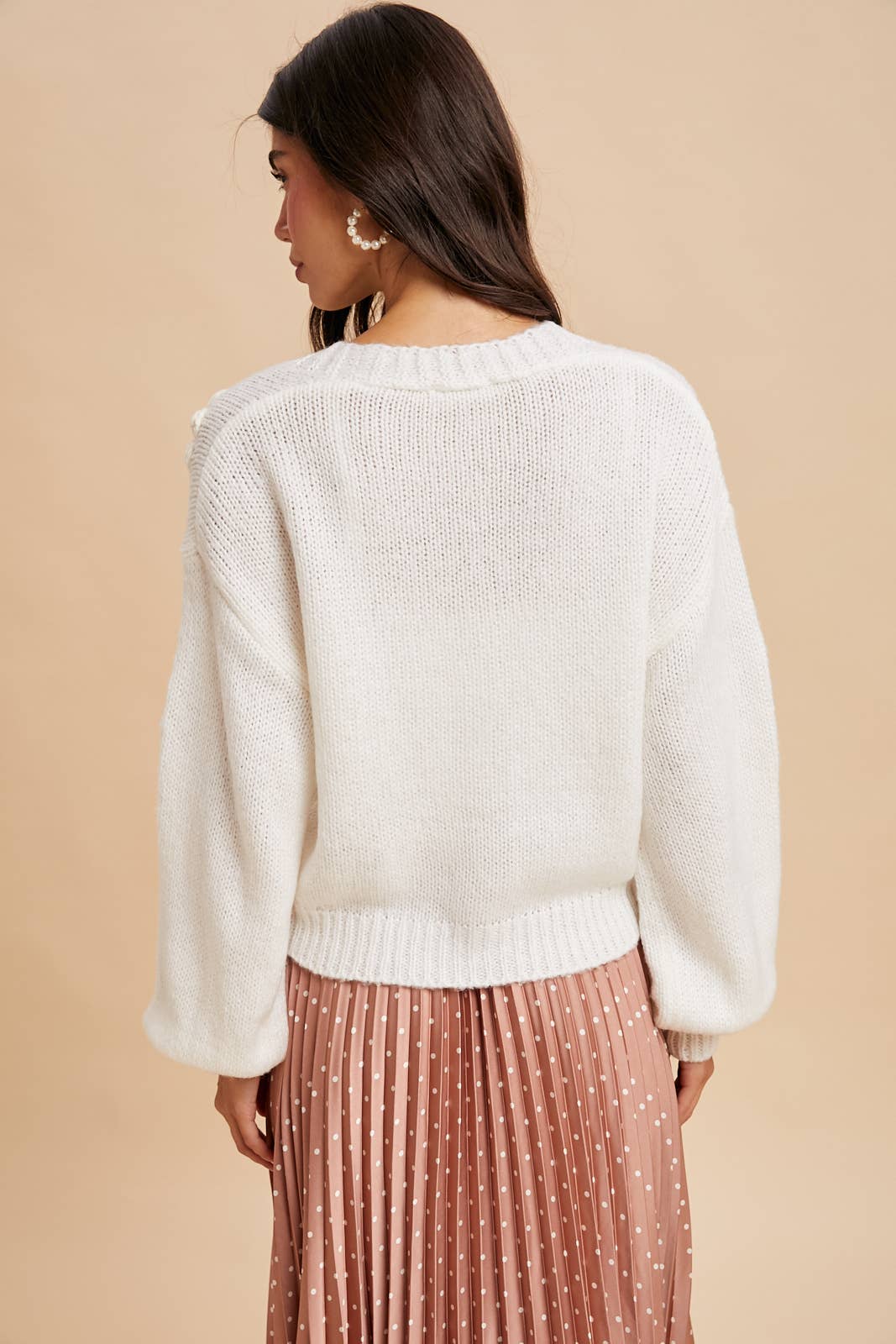 3D Knitted Floral Cardigan