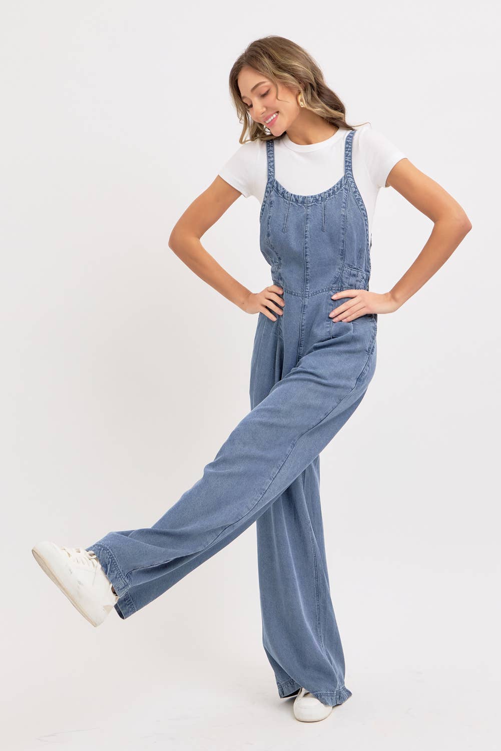 Denim Jumpsuit - Mid Wash