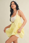 Gingham Athletic Dress: Lemon