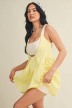 Gingham Athletic Dress: Lemon