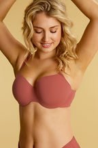 Womens Panache Moulded Cup Bra in Pink on Model