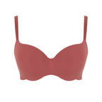 Womens Panache Moulded Cup Bra in Pink Flat Lay Details