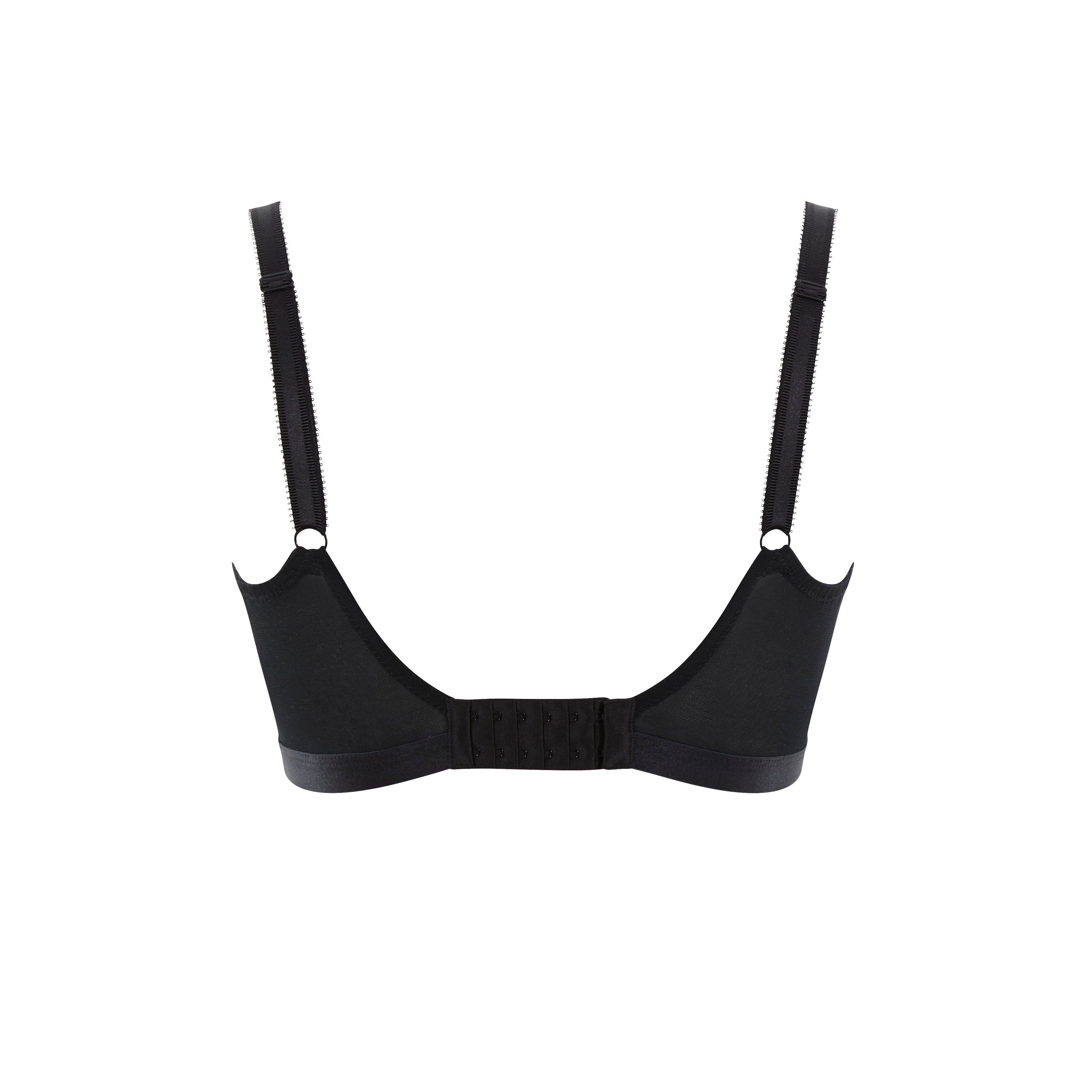 Women's Panache Nursing Bra Black Flat Lay Back Detail
