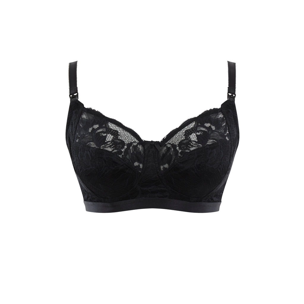 Women's Panache Nursing Bra Black Flat Lay
