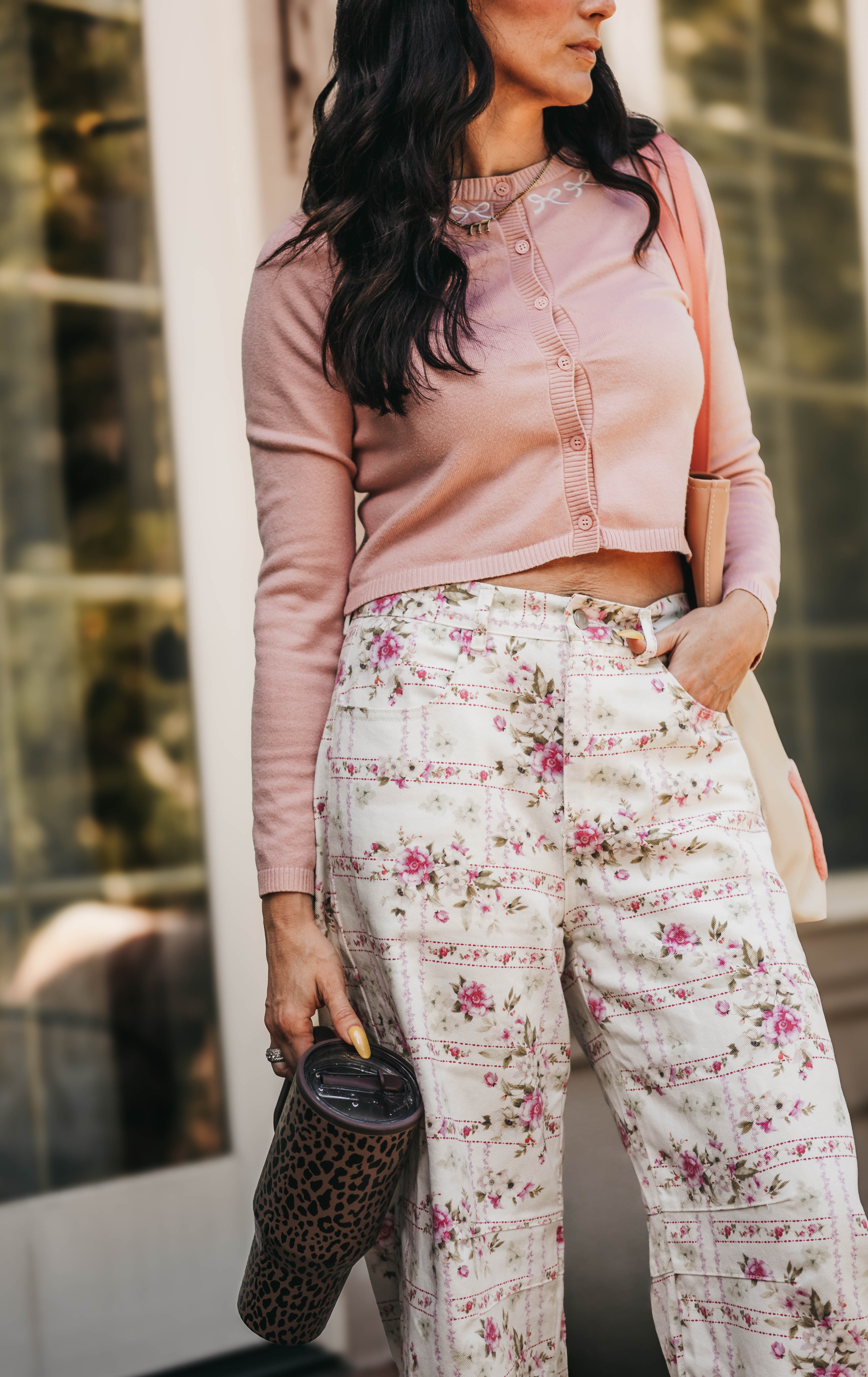Bow Embroidery Cardigan