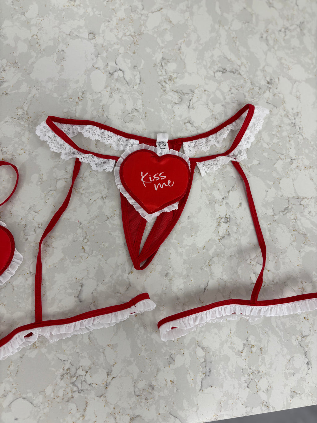 Women's Valentine's Ruffle 2 Piece Set