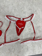 Women's Valentine's Ruffle 2 Piece Set - Intimate Whispers