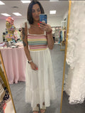 Rainbow Tea Length Dress