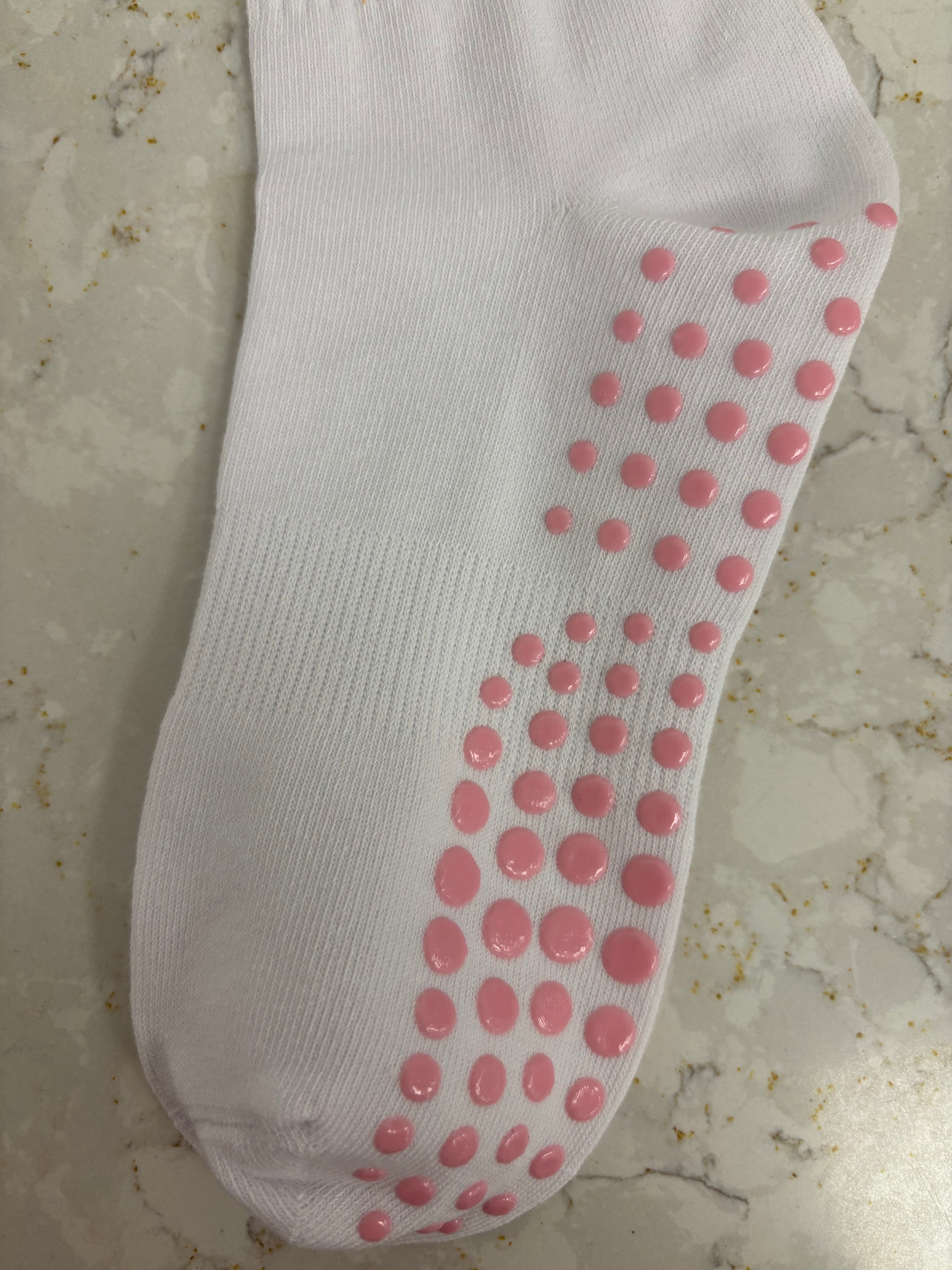 Bow Print Non-Slip Ruffle Grip Socks
