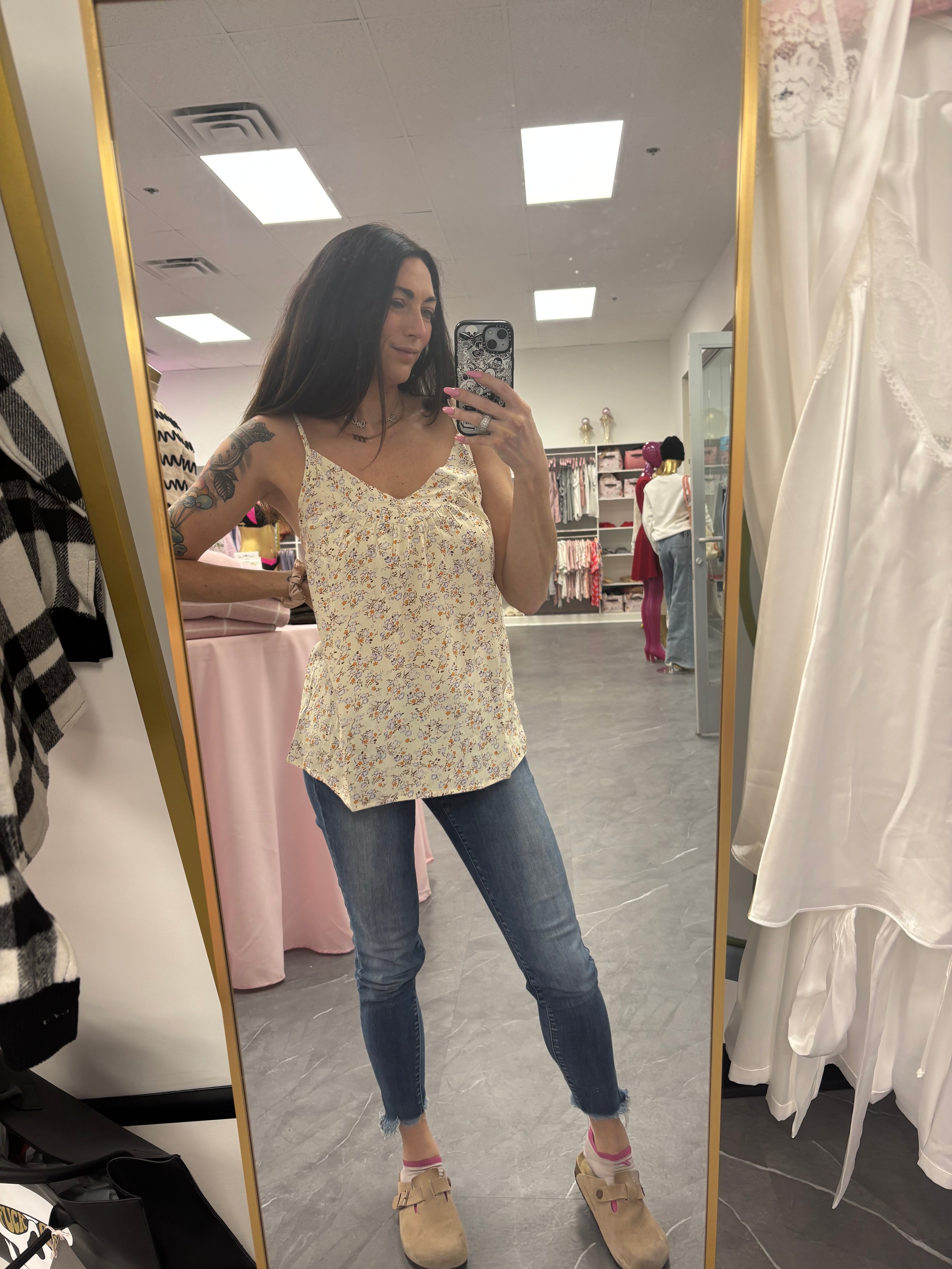 Spring Boho Tank Top: Apricot