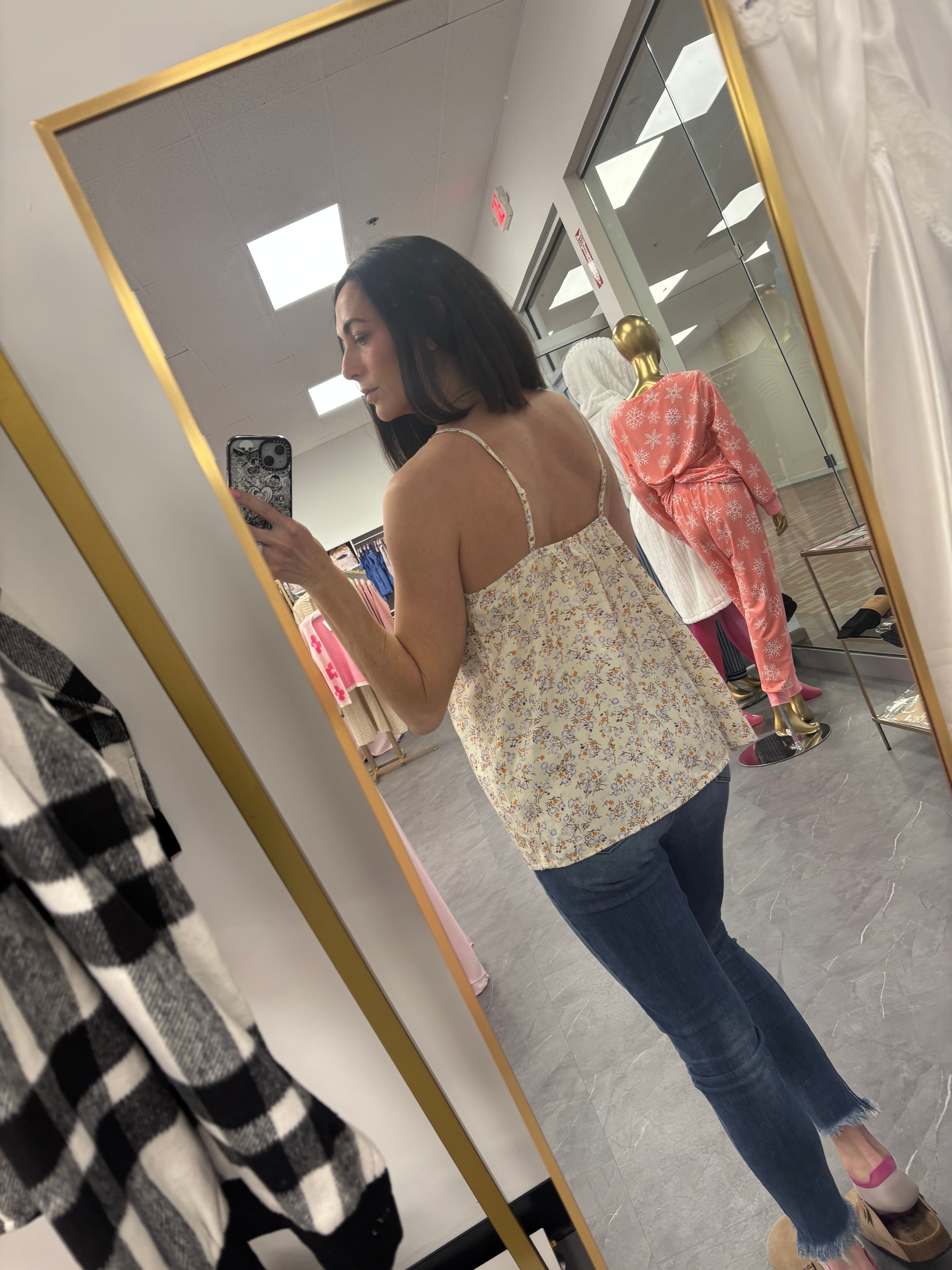 Spring Boho Tank Top: Apricot