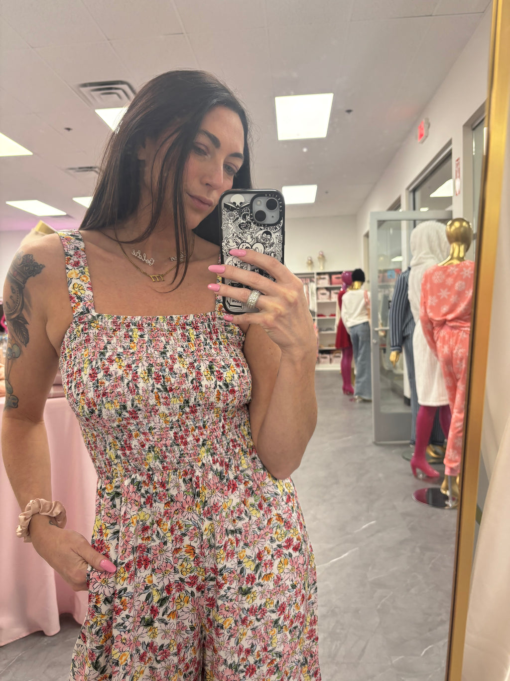 Spring Floral Print Jumpsuit