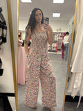 Spring Floral Print Jumpsuit