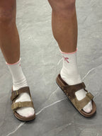 Buckle Strap Slide Sandals: Coffee - Intimate Whispers