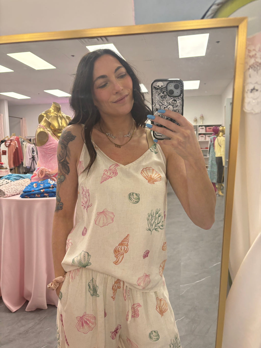 Summer Seashell V-neck Cami Top