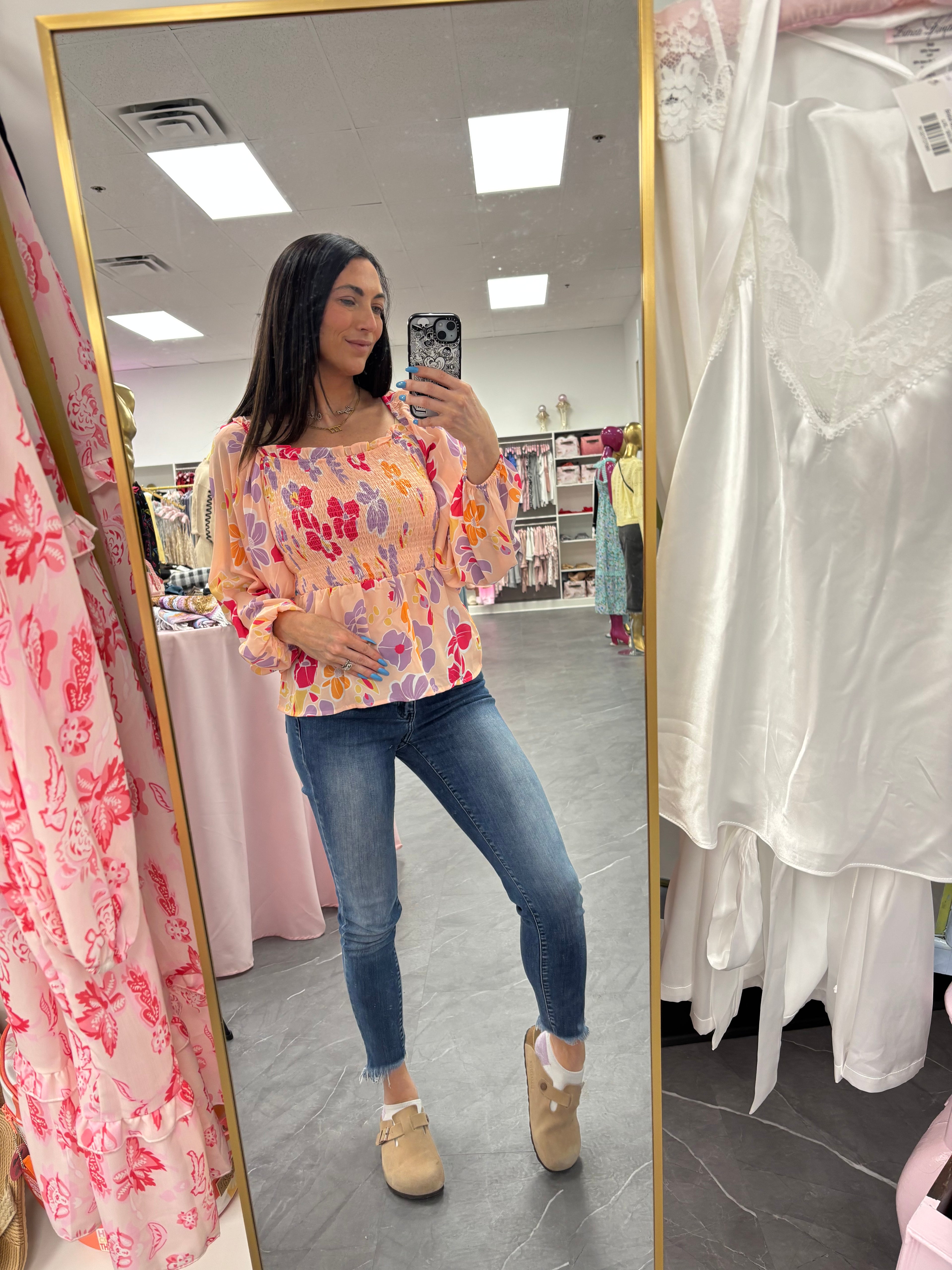 Deleon Square Neck Blouse