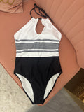 Black & White One-piece Swimwear