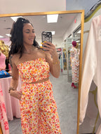 Boho Floral Bandeau and Pants Set