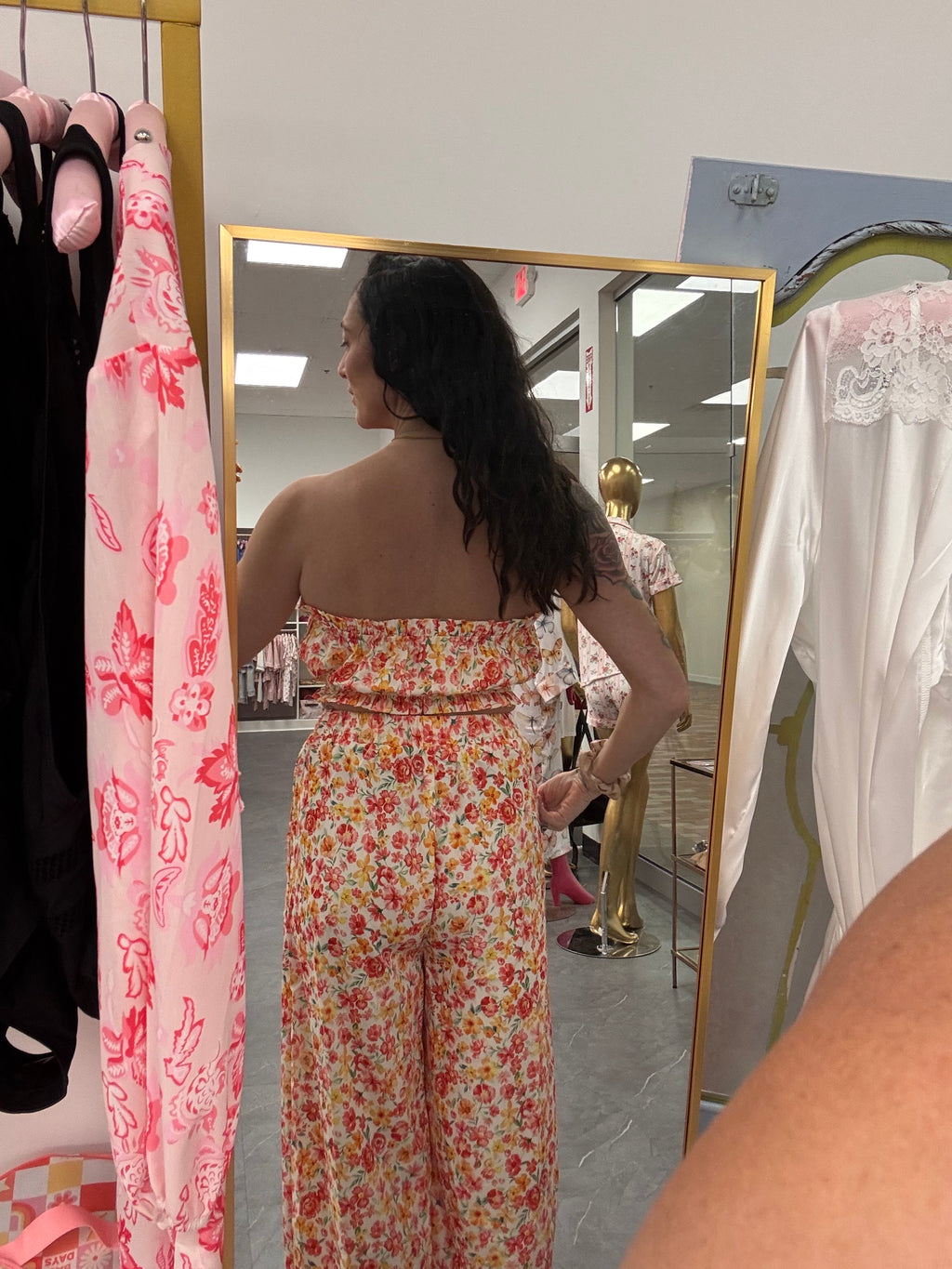 Boho Floral Bandeau and Pants Set