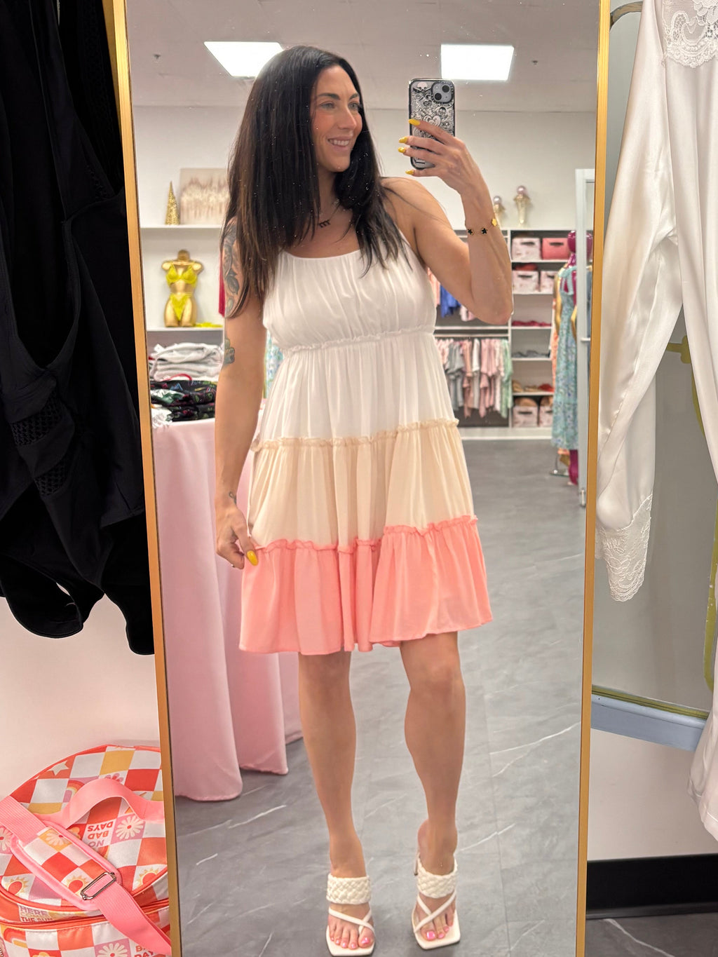 Tiered Colorblock Dress
