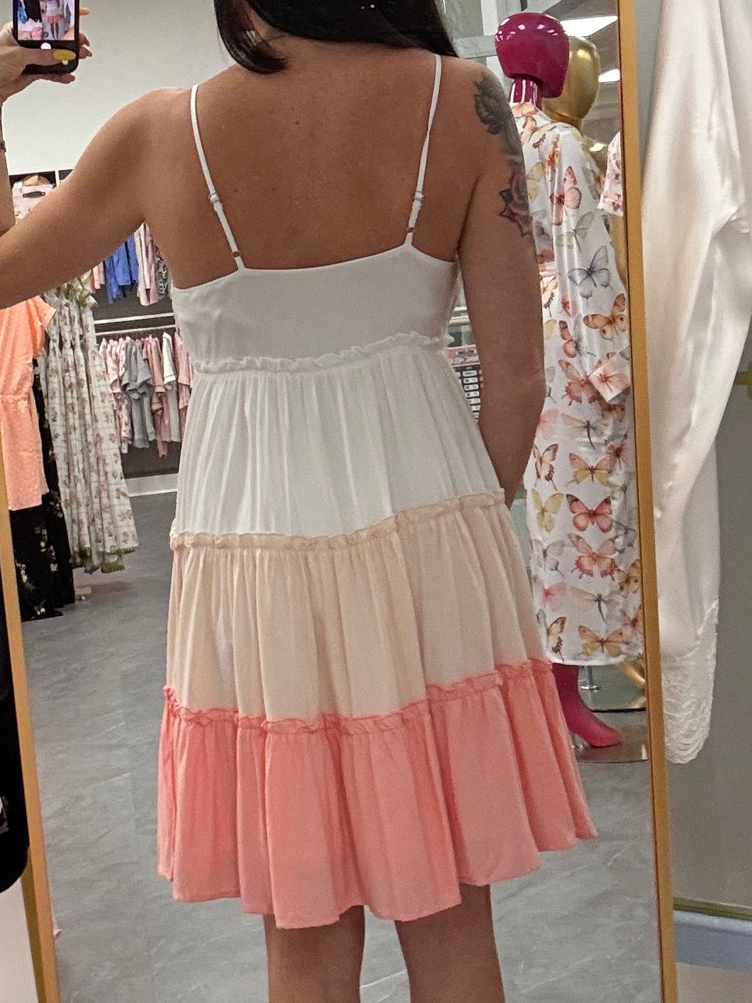 Tiered Colorblock Dress