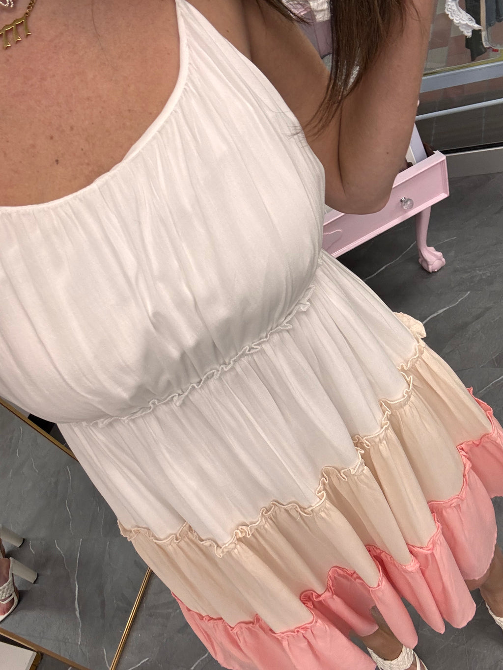 Tiered Colorblock Dress