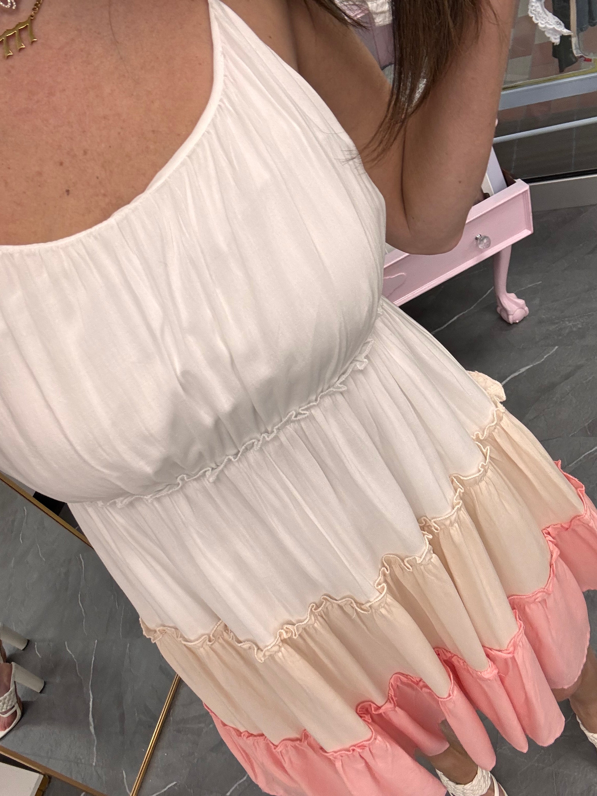 Tiered Colorblock Dress