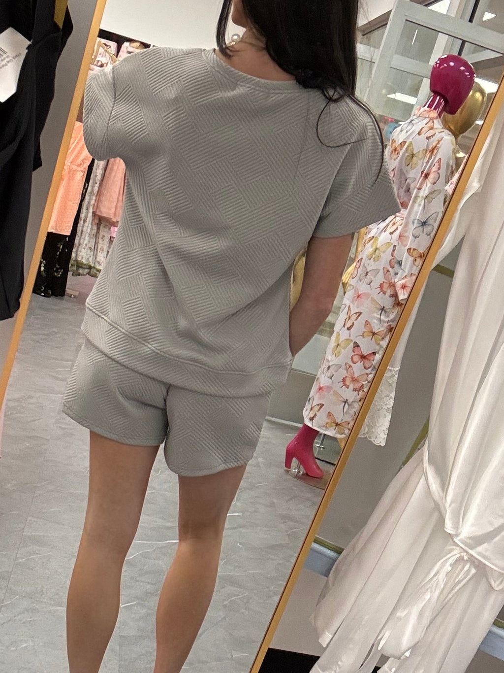 Maddie Textured 2 Piece Set - Grey