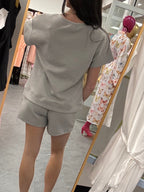 Maddie Textured 2 Piece Set - Grey