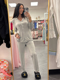 Bamboo Pajama Set in Grey Marl