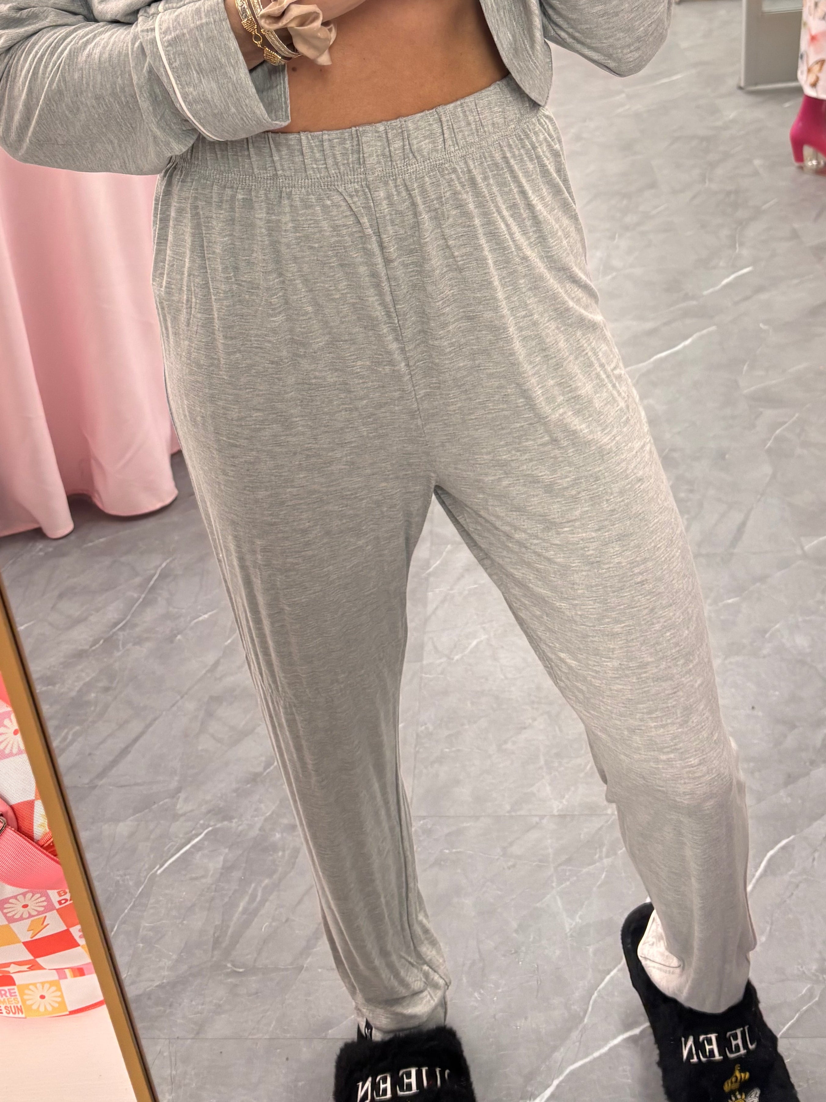 Bamboo Pajama Set in Grey Marl
