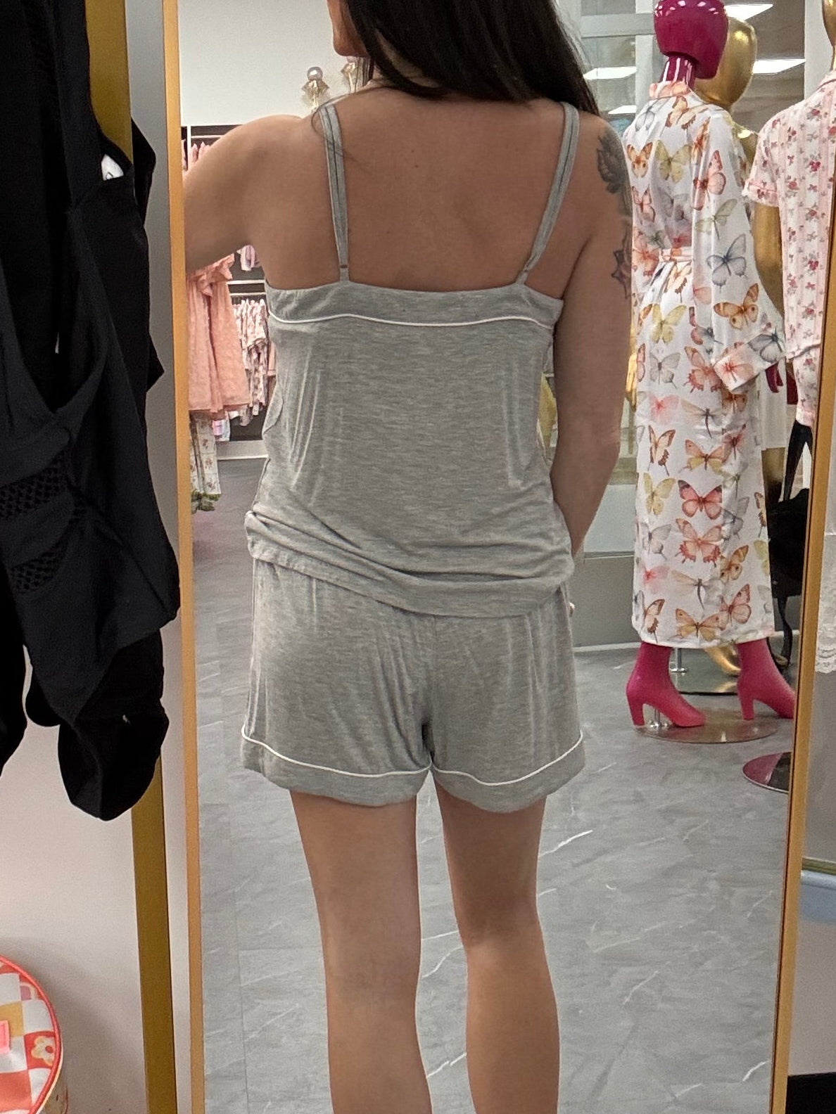 Bamboo Cami & Short Set Grey Marl