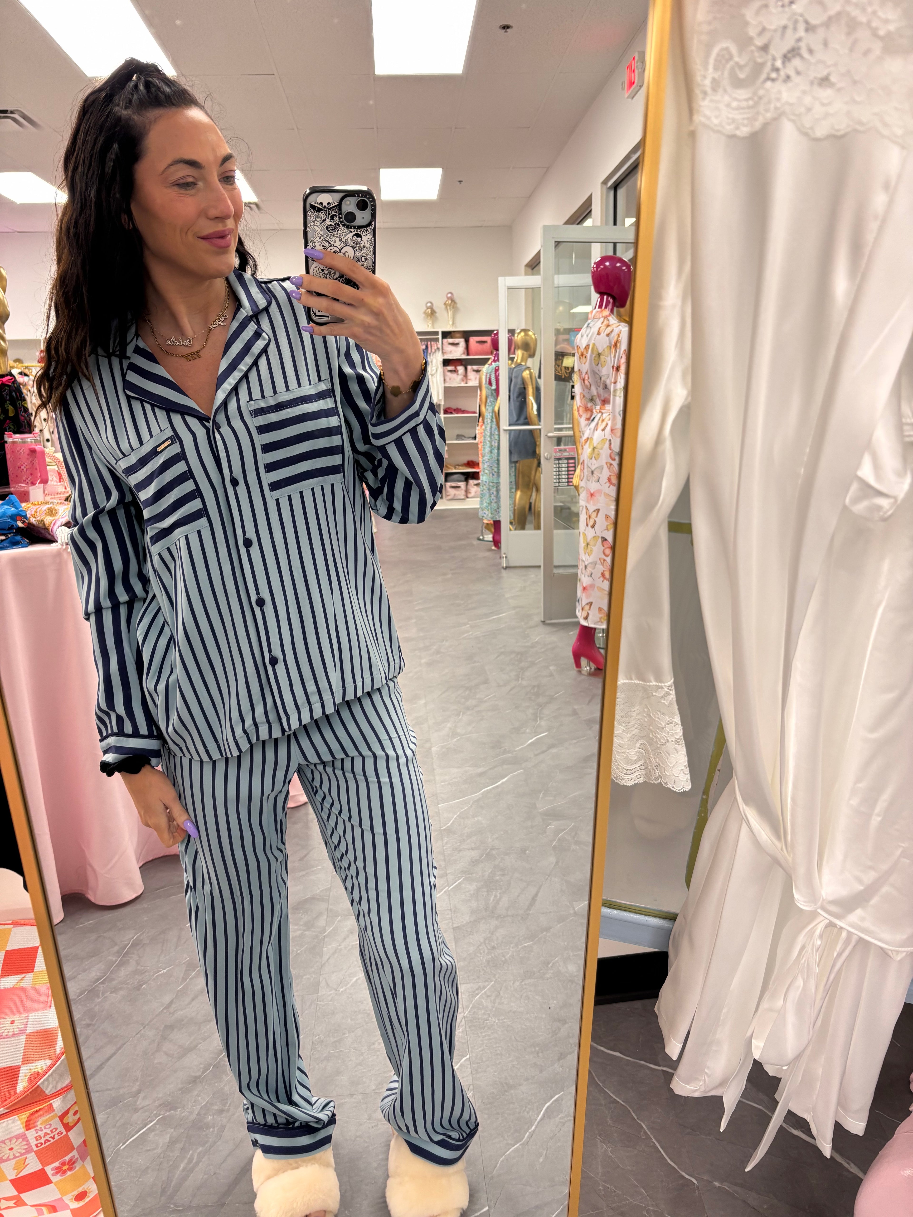 Boyfriend Striped PJ Set