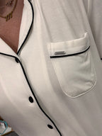 Bamboo Shirt and Short Set in Cream
