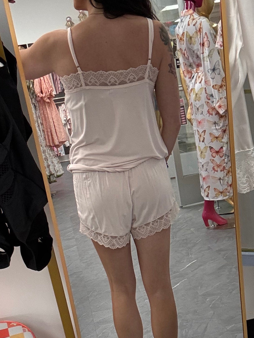 Bamboo Lace Cami and Short Set Powder Puff Pink
