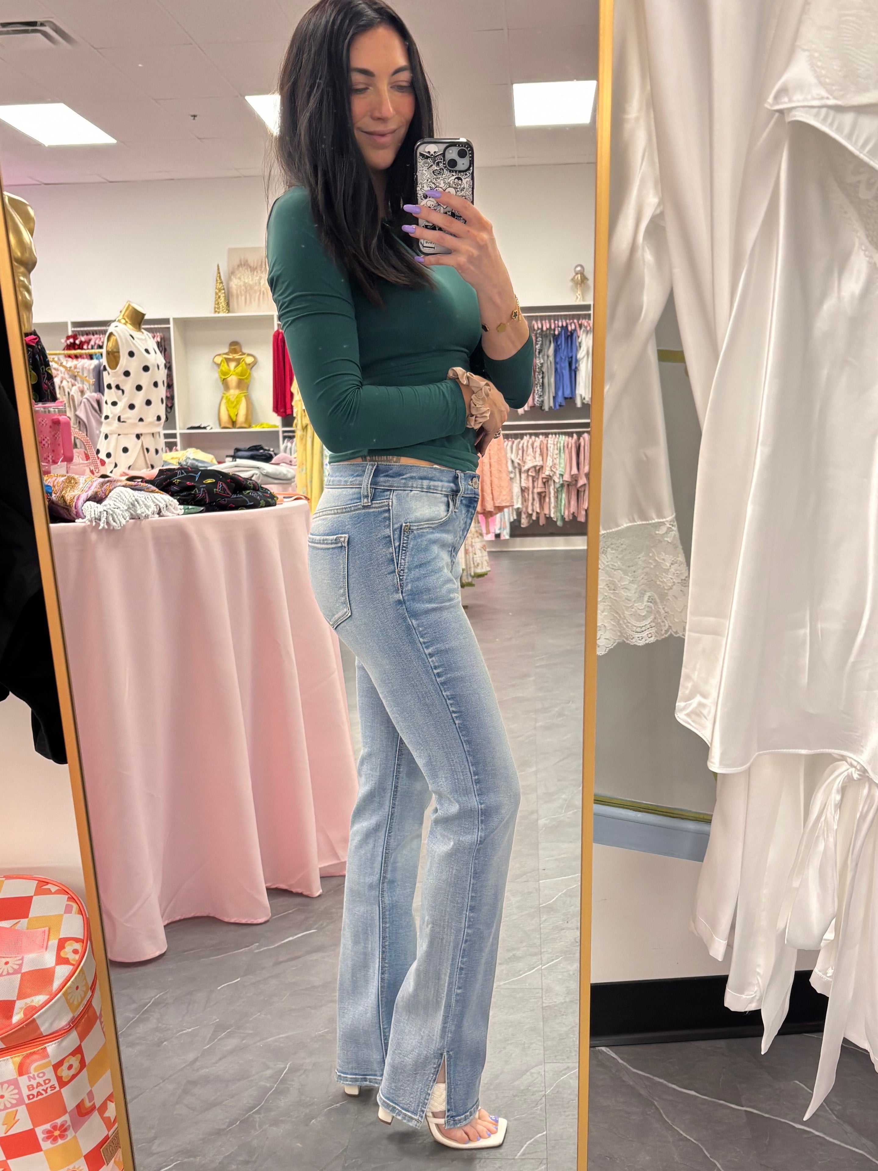 Mid Rise Y2K Boot Cut Denim Jeans