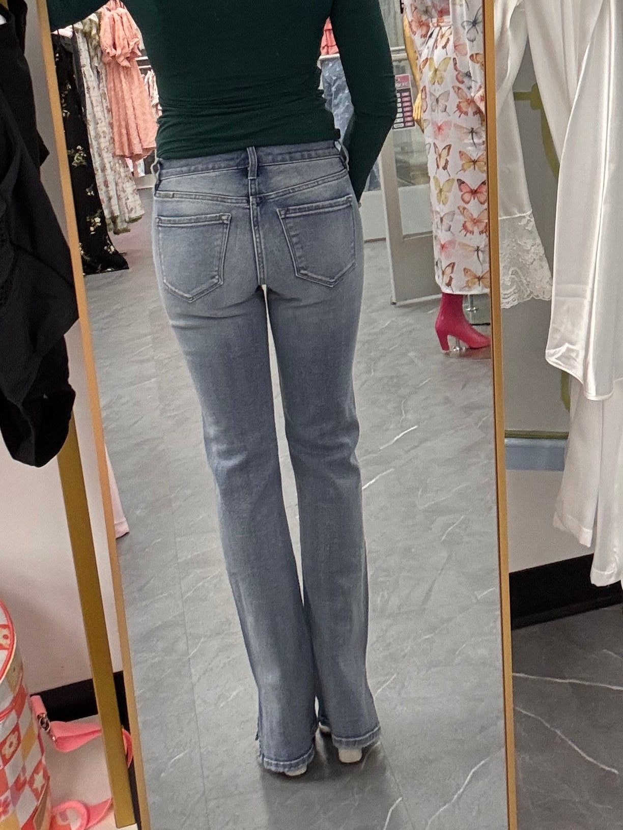 Mid Rise Y2K Boot Cut Denim Jeans