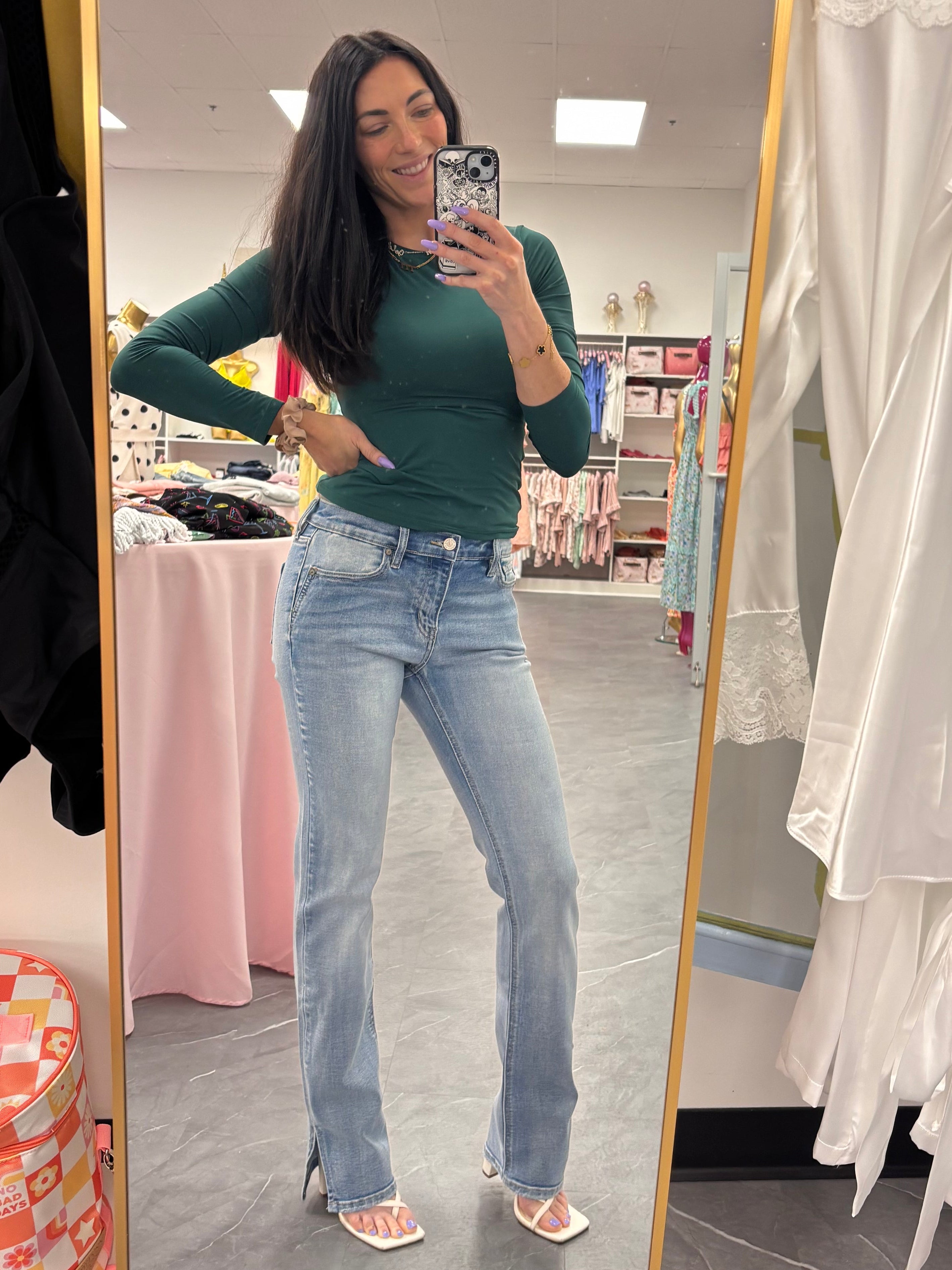 Mid Rise Y2K Boot Cut Denim Jeans