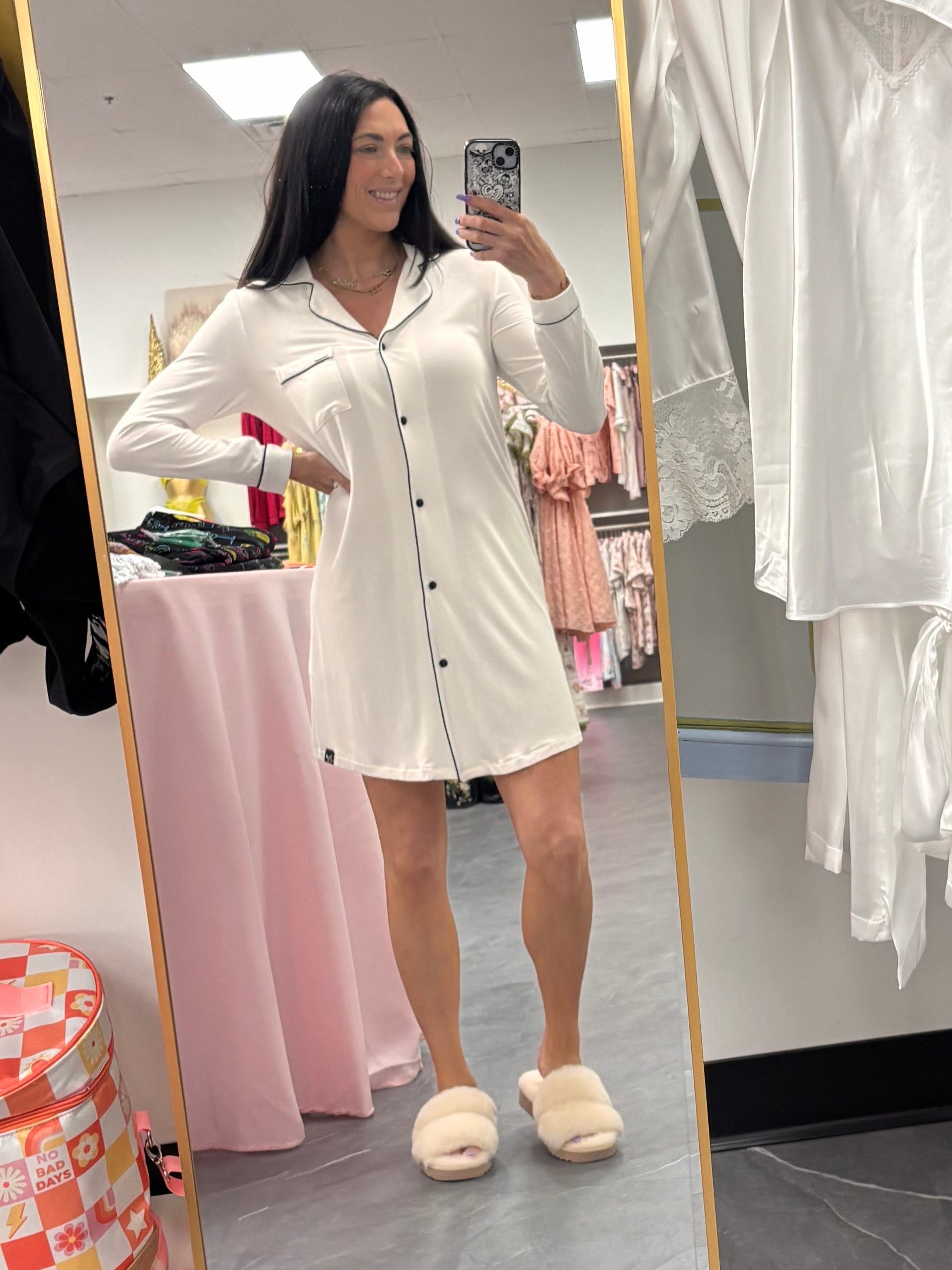 Bamboo Nightshirt in Cream