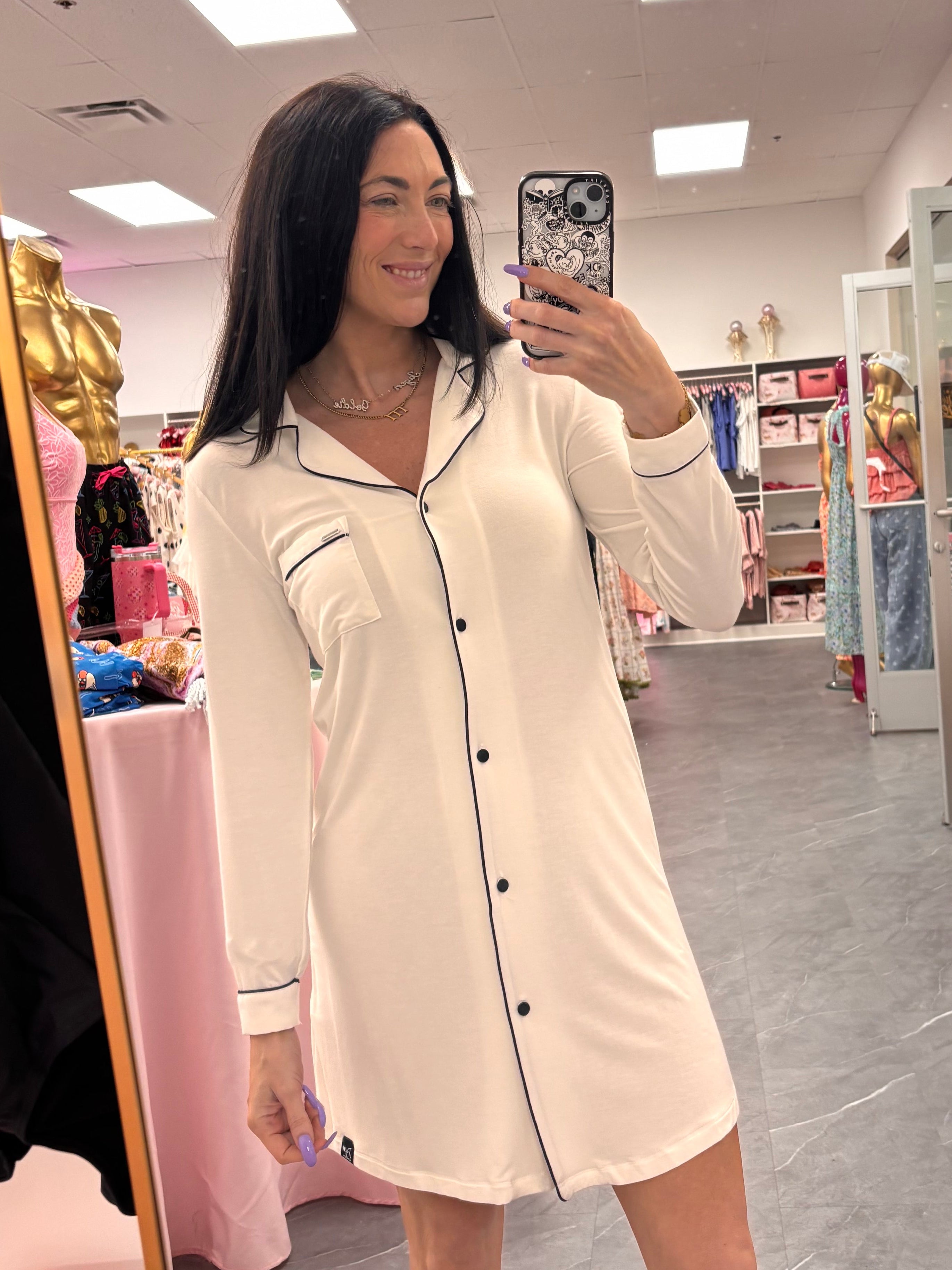 Bamboo Nightshirt in Cream