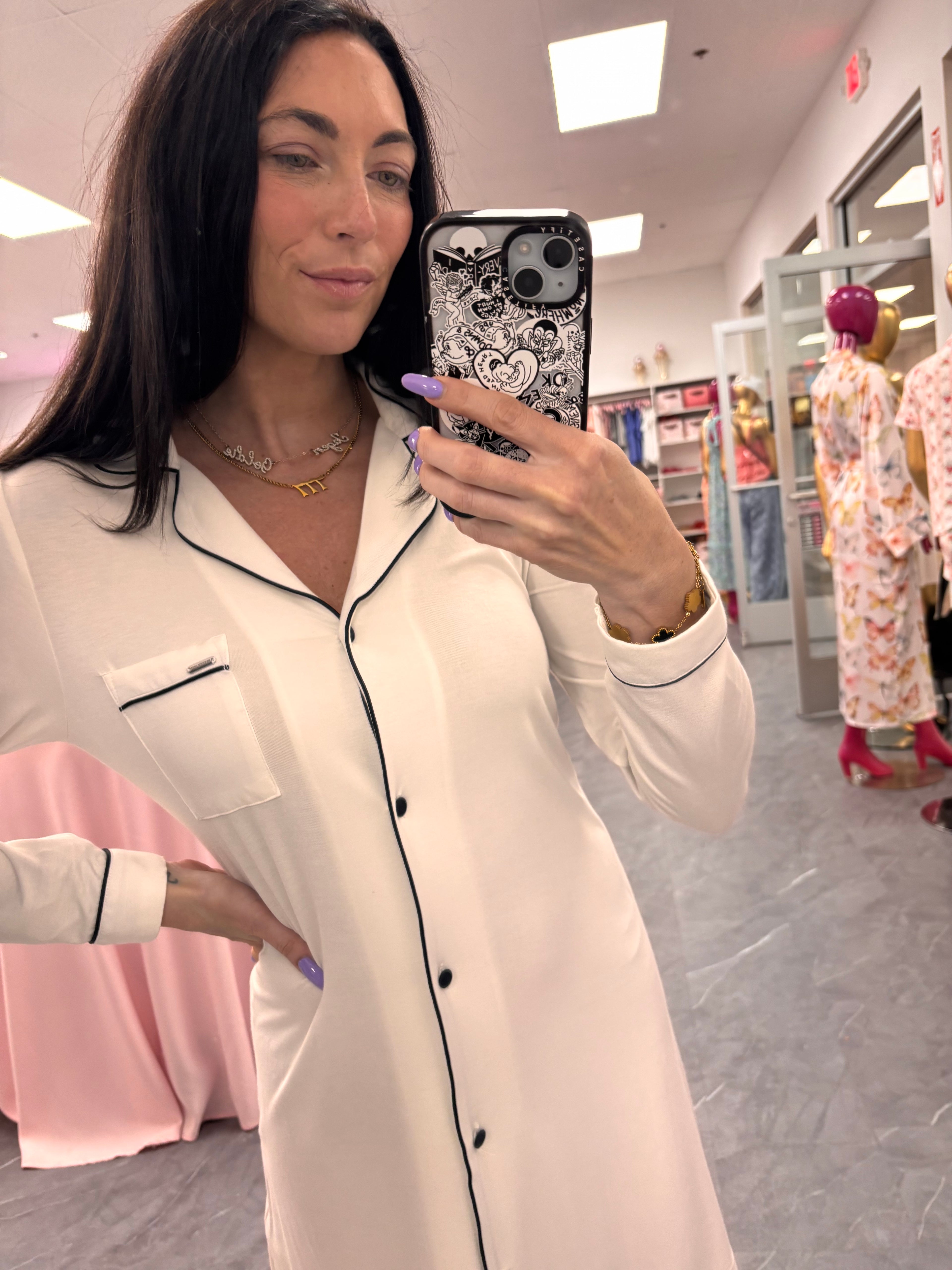 Bamboo Nightshirt in Cream