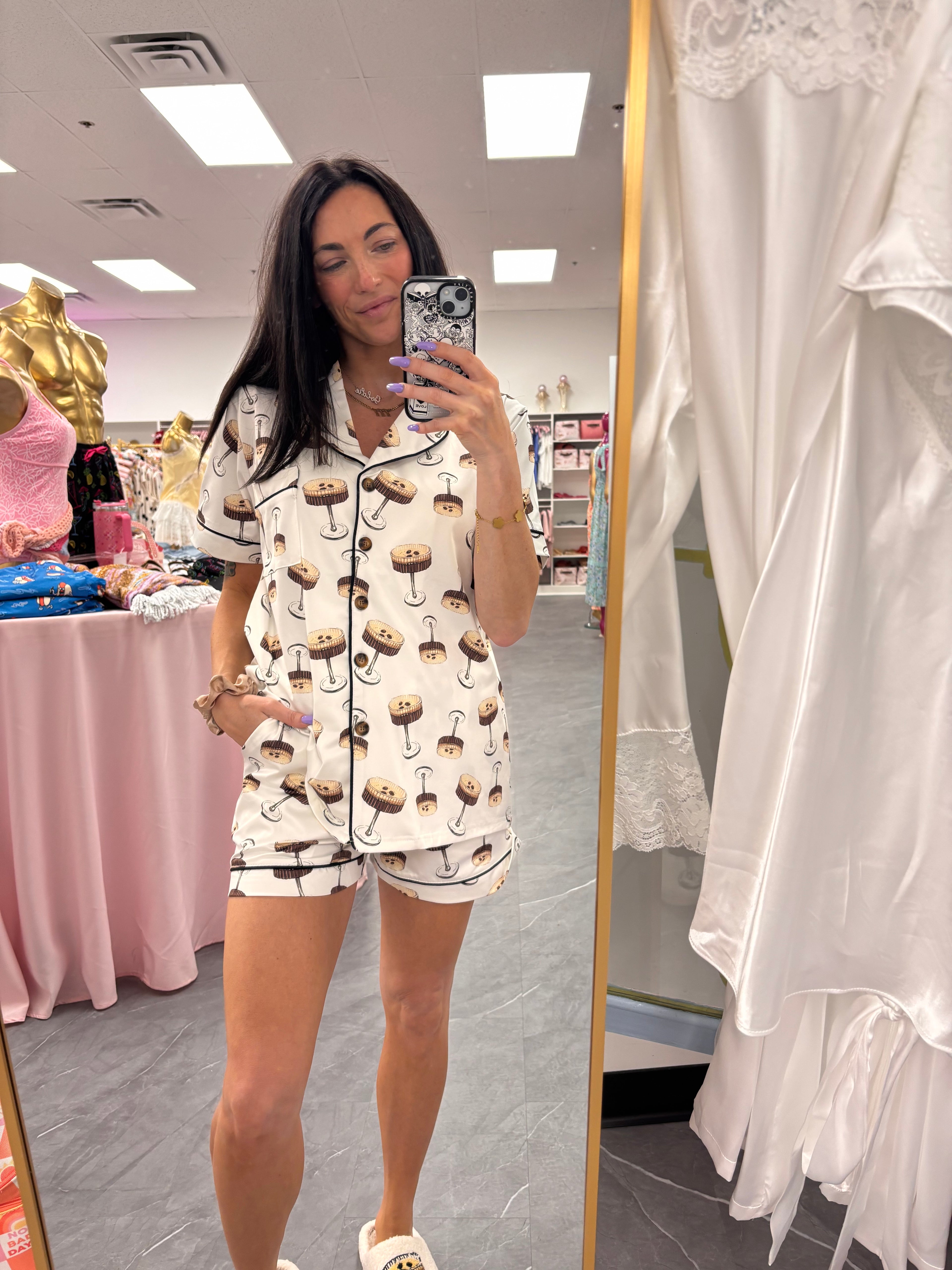 Martini Party Short Sleeve Lounge Set