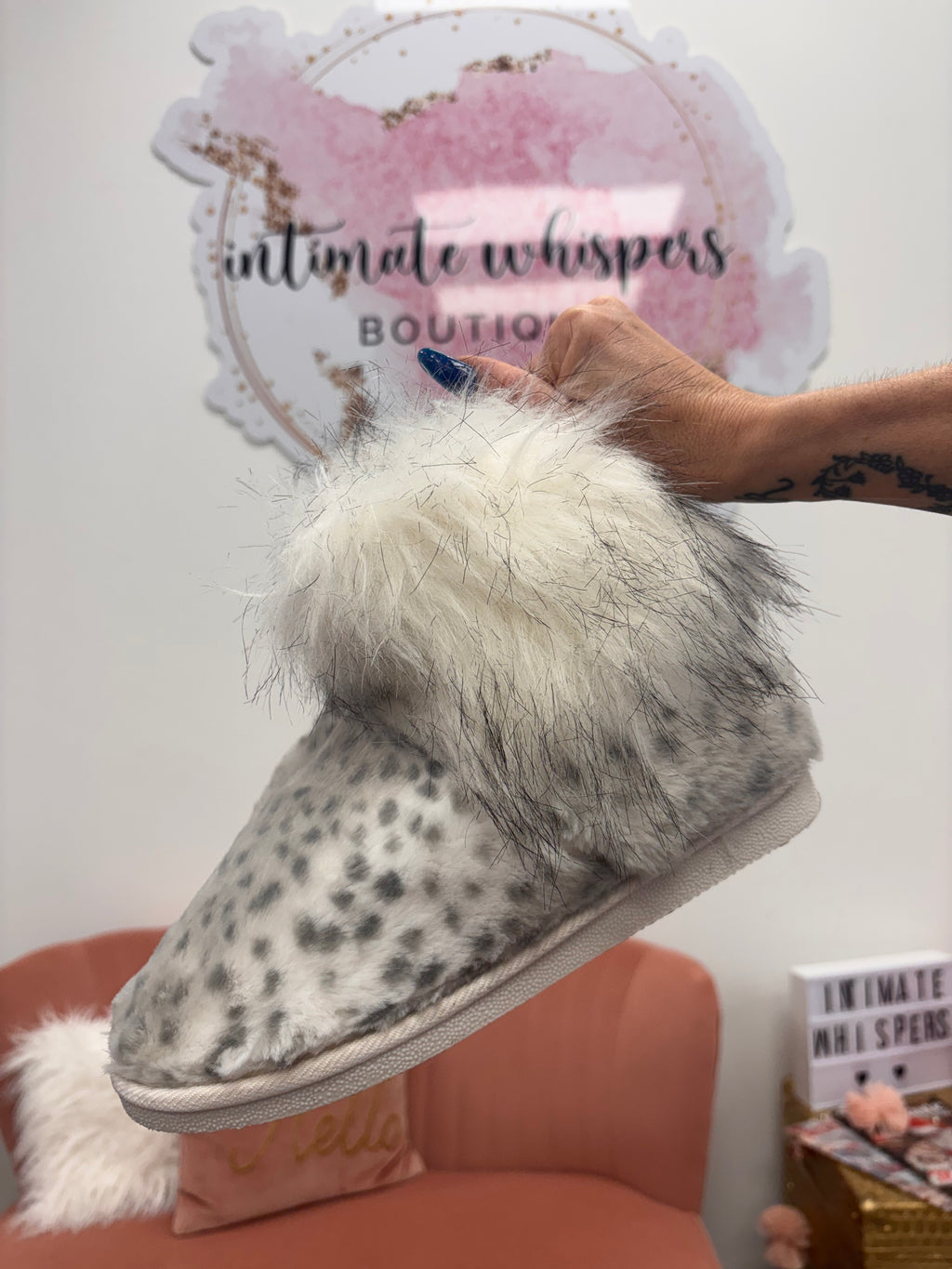Snow Leopard Bootie