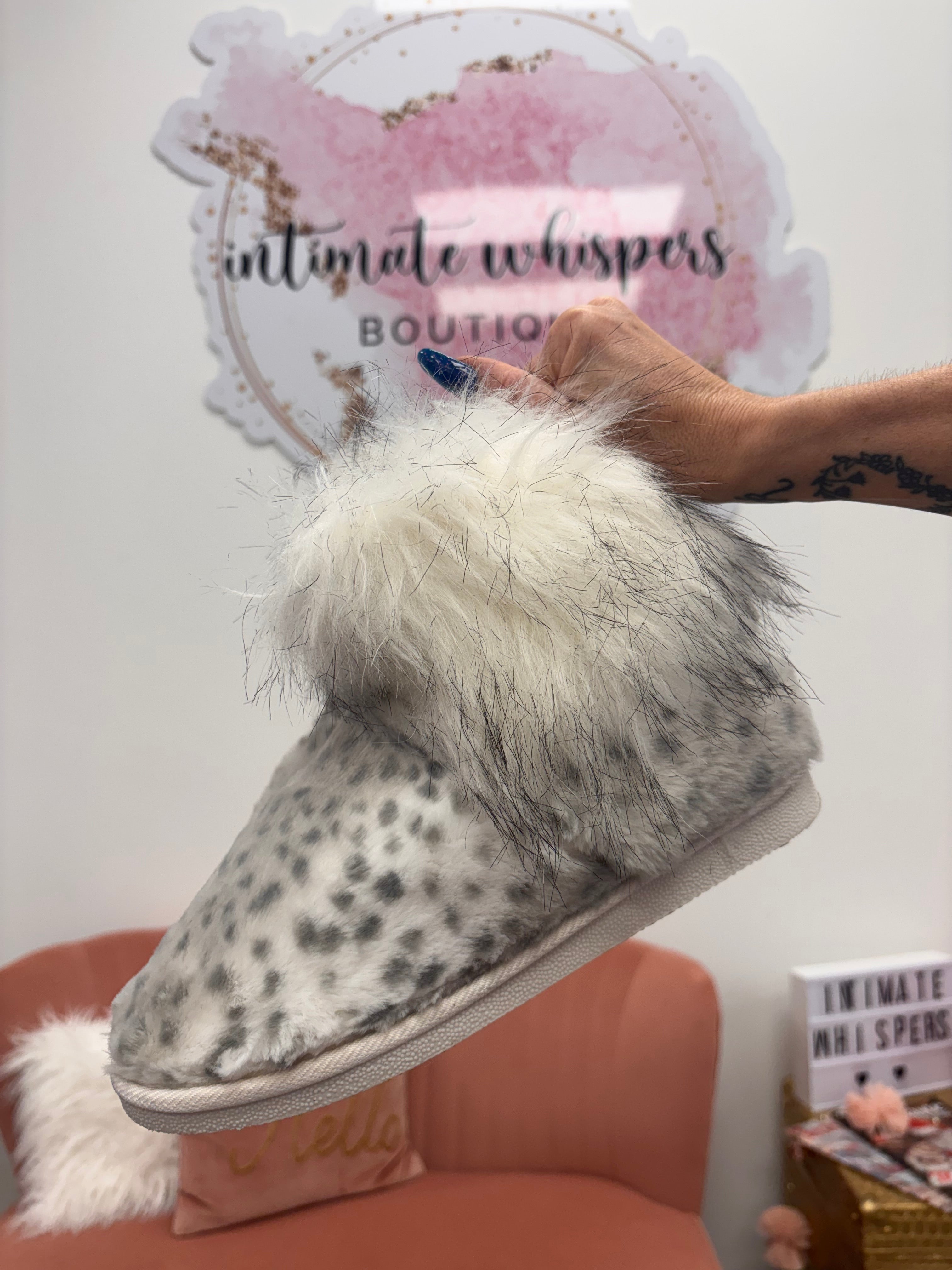 Snow Leopard Bootie